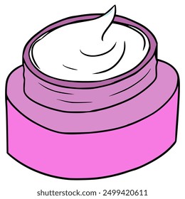 scrub cream illustration hand drawn isolated vector