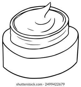 scrub cream illustration hand drawn outline isolated vector