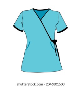 Scrub dress mockup design for doctors and nurses