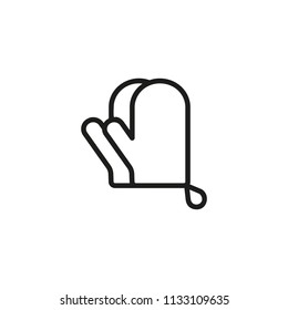 Scrub gloves line icon. Baking gloves, massage, exfoliating. Spa concept. Can be used for topics like skincare, beauty, bathroom