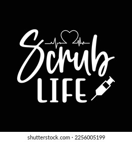 Scrub Life Nurse Doctor Stethoscope Passionate Medical RN