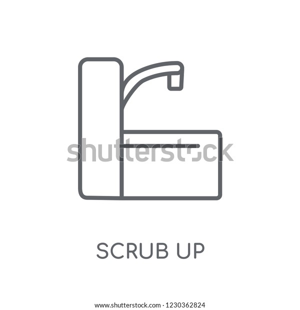 Scrub Linear Icon Modern Outline Scrub Stock Vector Royalty Free 1230362824
