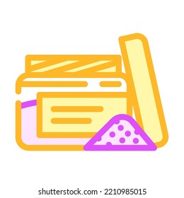 eliminar el vector del icono de color de la sal. frotar el signo de la sal. ilustración de símbolo aislado