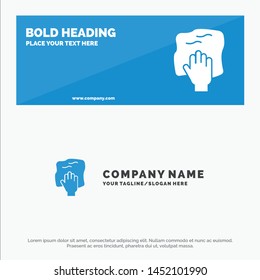   Scrub SOlid Icon Website Banner and Business Logo Template