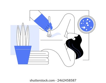 Scrub treatment isolated cartoon vector illustrations. Cosmetologist applying scrub on clients back, people lifestyle, appearance and body treatment, beauty procedures in salon vector cartoon.