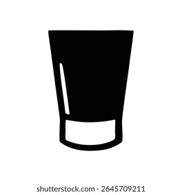 Símbolo de silhueta de tubo de escova ilustração de vetor