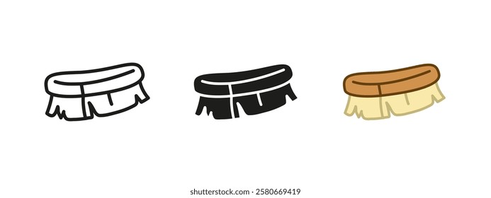 Scrubbing brush icon. Household cleaning tool vector illustration. Stiff bristle symbol. Hygiene sanitation sign. Dirt removal concept. Shoe brush pictogram.