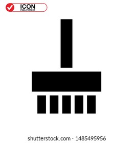 
scrubbing brush icon isolated sign symbol vector illustration - high quality black style vector icons
