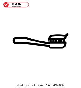 
scrubbing brush icon isolated sign symbol vector illustration - high quality black style vector icons
