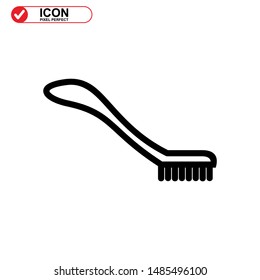 
scrubbing brush icon isolated sign symbol vector illustration - high quality black style vector icons
