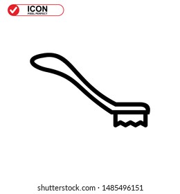 
scrubbing brush icon isolated sign symbol vector illustration - high quality black style vector icons

