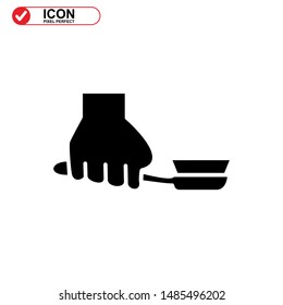 
scrubbing brush icon isolated sign symbol vector illustration - high quality black style vector icons
