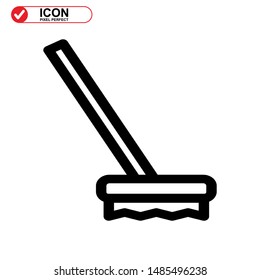 
scrubbing brush icon isolated sign symbol vector illustration - high quality black style vector icons
