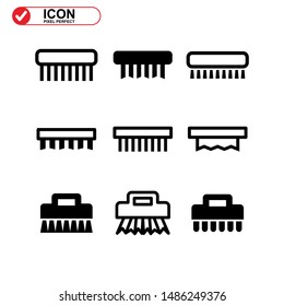 scrubbing brush icon isolated sign symbol vector illustration - Collection of high quality black style vector icons
