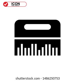 scrubbing brush icon isolated sign symbol vector illustration - high quality black style vector icons
