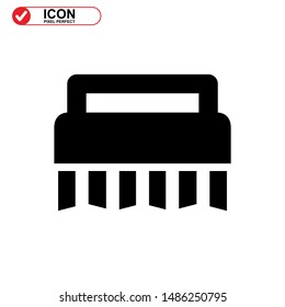 scrubbing brush icon isolated sign symbol vector illustration - high quality black style vector icons
