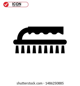 scrubbing brush icon isolated sign symbol vector illustration - high quality black style vector icons
