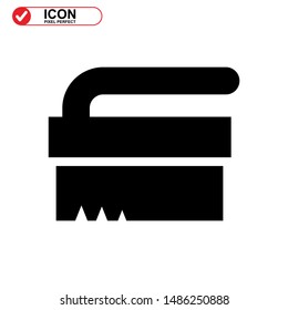 scrubbing brush icon isolated sign symbol vector illustration - high quality black style vector icons
