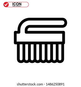 scrubbing brush icon isolated sign symbol vector illustration - high quality black style vector icons
