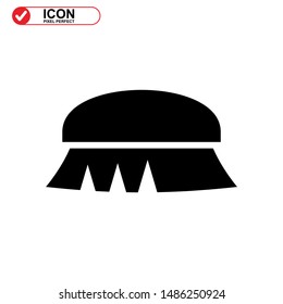 scrubbing brush icon isolated sign symbol vector illustration - high quality black style vector icons
