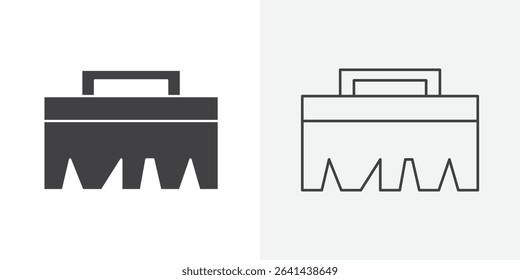 Scrubbing brush icon Line graphics illustration
