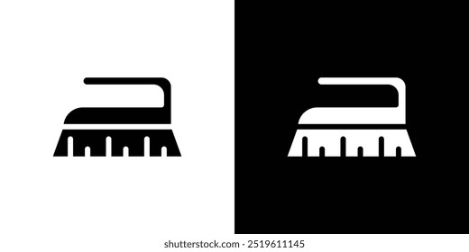 Ícone de pincel de depuração logotipo linear isolado