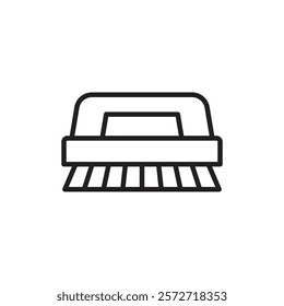 Scrubbing brush icon Simple thin outline