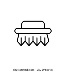 Scrubbing brush icon simple vector symbol