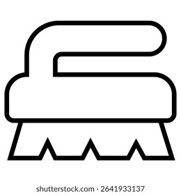 Scrubbing brush icon Thin line vector design