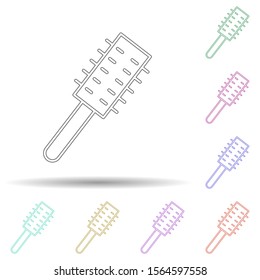Scrubbing brush multi color icon. Simple thin line, outline vector of spa icons for ui and ux, website or mobile application