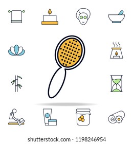 scrubbing brush outline icon. spa icons universal set for web and mobile