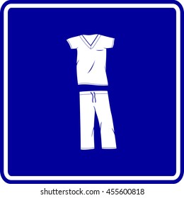 scrubs medical clothing sign