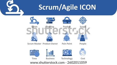 Scrum Agile Design Thinking Methodology Icon
