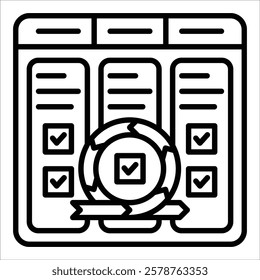 Scrum Board Icon Element For Design