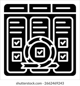 Scrum Board Icon Element For Design