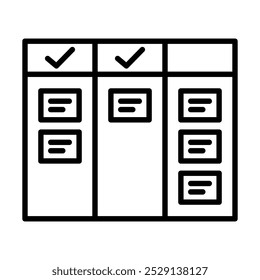 Scrum Board icon line vector illustration