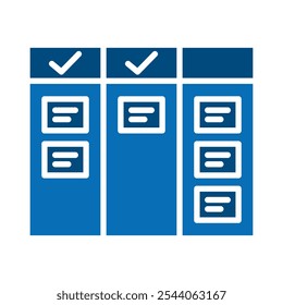 Scrum Board icon line vector illustration
