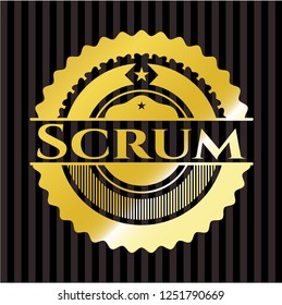 Scrum gold badge or emblem