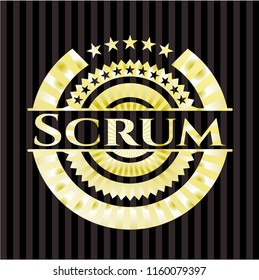 Scrum golden emblem