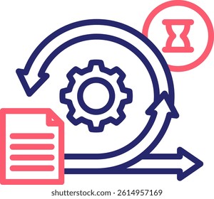 Scrum Icon Color Vector Illustration