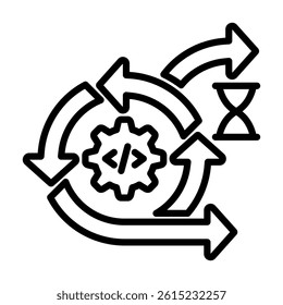 Scrum Icon Element For Design