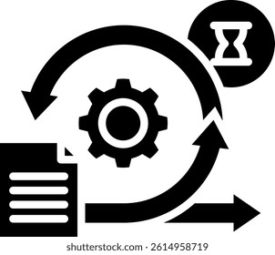 Scrum Icon Glyph Vector Illustration