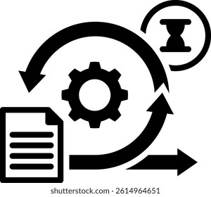 Scrum Icon Mixed Vector Illustration
