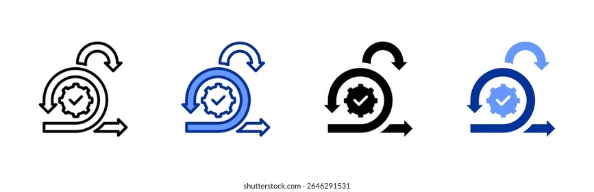 Scrum icon sheet multiple style collection