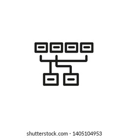 SCRUM line icon. Scheme, graph, algorithm. Agile development concept. Vector illustration can be used for topics like programming, software, coding