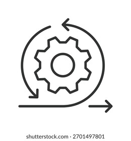 Scrum ícone mestre em design de linha. scrum, mestre, ágil, liderança, equipe, gerenciamento, facilitação no vetor de fundo branco. Ícone de traçado editável mestre de refugo