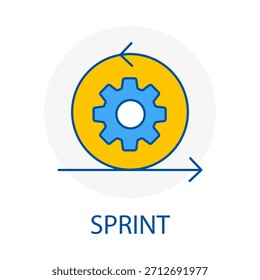 Proceso de Scrum Sprint Vector de esquema de desarrollo de flujo de trabajo ágil