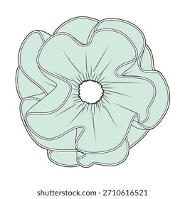 Scrunchies vetor design modelo de maquete desenho plano técnico.
