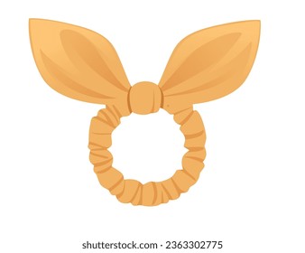 Scrunchy hair accessory classic retro design vector illustration isolated on white background