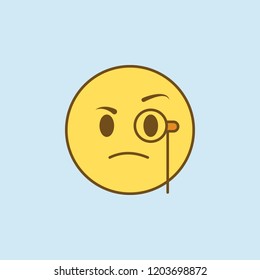 scrutinizes 2 colored line icon. Simple yellow and brown element illustration. scrutinizes concept outline symbol design